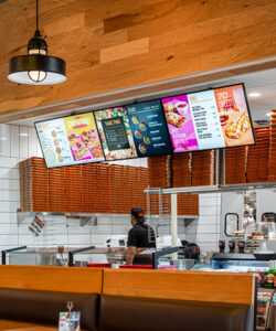digital menu boards, branding and lighting for foodservice