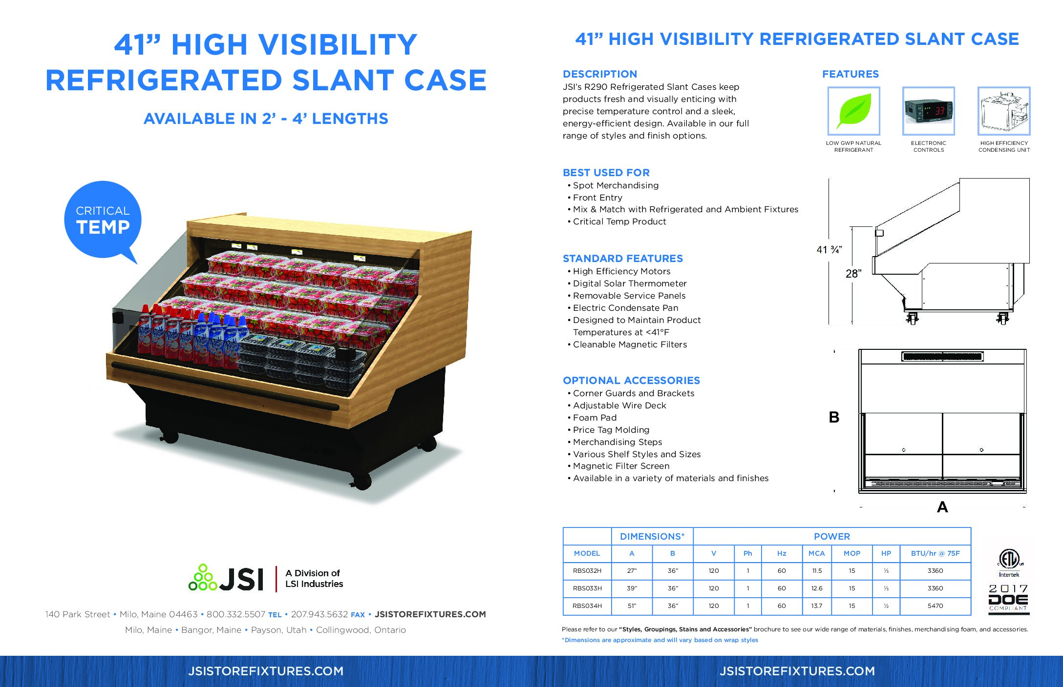 41in High-Visibility Refrigerated Slant Cases (PDF)