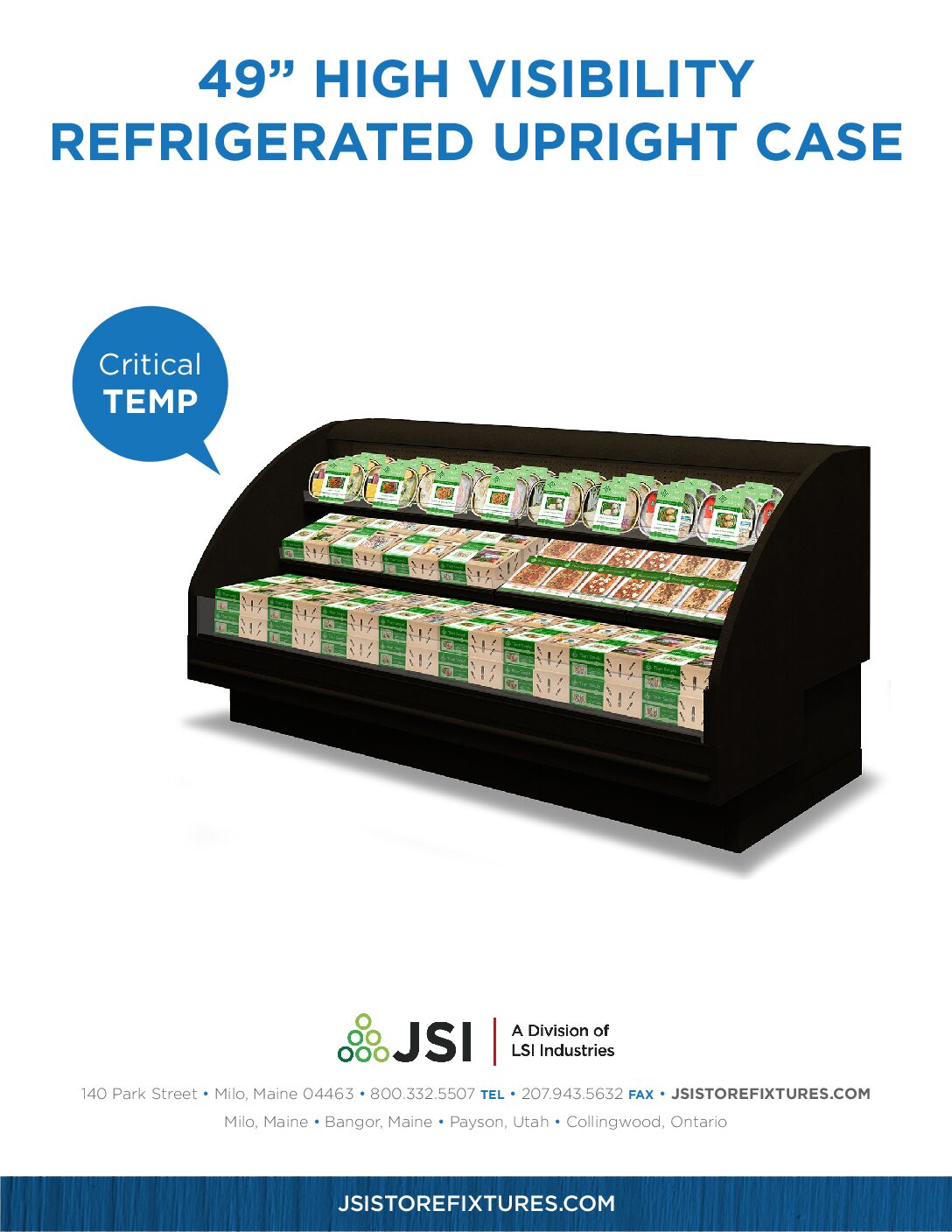 49” High-Visibility Refrigerated Upright Case Spec Sheet (PDF)