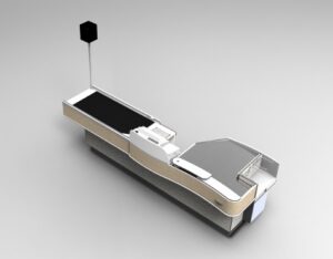 custom checkstand with accessories