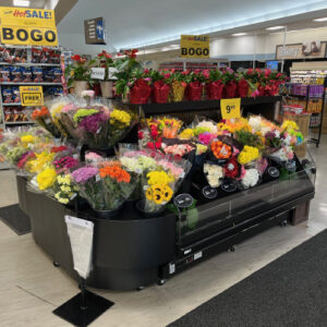 Refrigerated supermarket floral display from JSI
