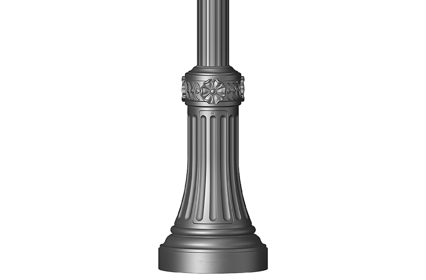 Fluted Decorative Aluminum Pole