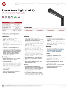 LAL4 Spec Sheet